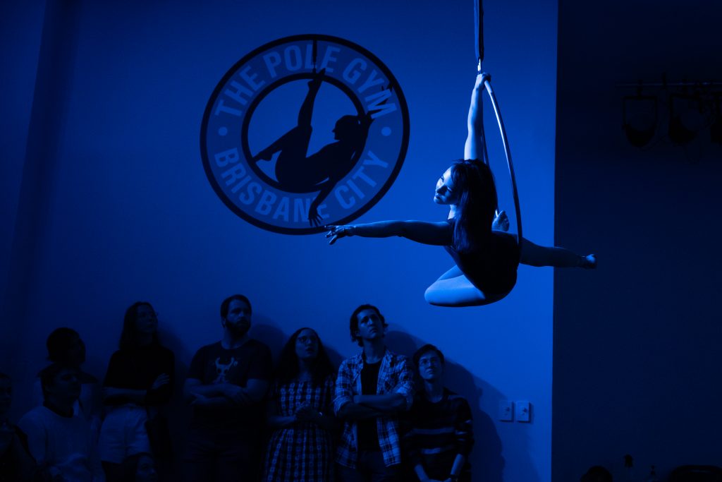 Photo of lyra dancer doing a pose